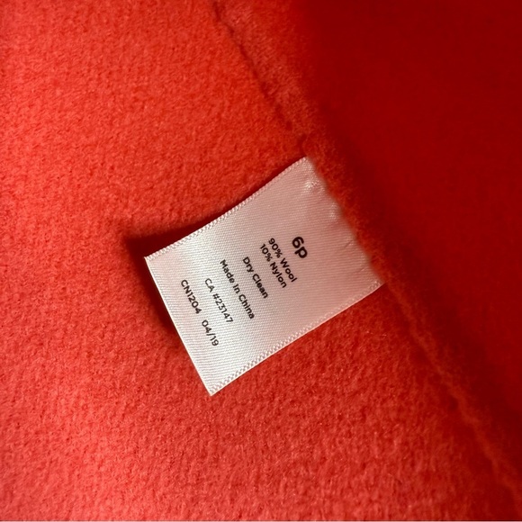 Talbots Petite Wool Blend Boyfriend Sweater Blazer | Coral Pink | Size 6P - Picture 3 of 6